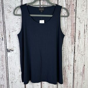 🏷️NWT J. Jill Wearever Collection Size Small Navy Blue Tank Top Soft & Stretchy